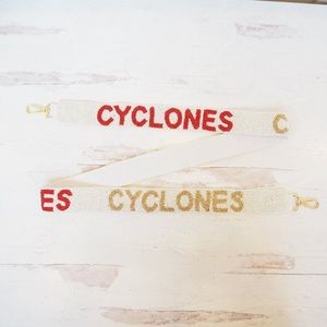 COPY - Beaded Game Day Collegiate Iowa State Cyclones Purse Strap